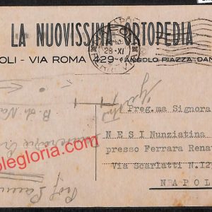 ah3686 - STORIA POSTALE - Napoli Città - La Nuovissima Ortopedia