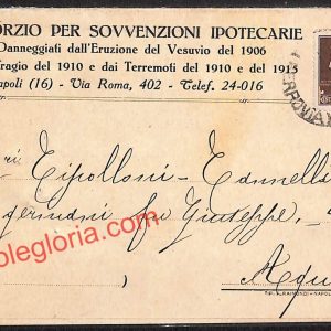 ah3687 - STORIA POSTALE - Napoli Città - Consorzio per Sovvenzioni Ipotecarie