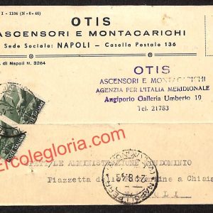ah3688 - STORIA POSTALE - Napoli Città - OTIS Ascensori e Montacarichi