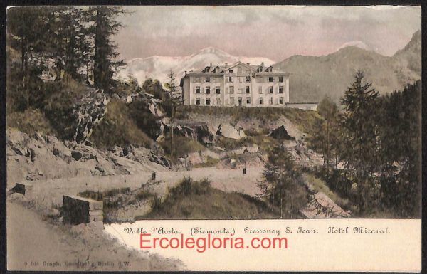 ad9870 - CARTOLINA  D'EPOCA - Aosta Città - Hotel Miraval