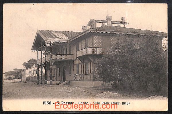 ad0130 - CARTOLINA D'EPOCA - Pisa Città - S. Rossore - Villa Reale  1913