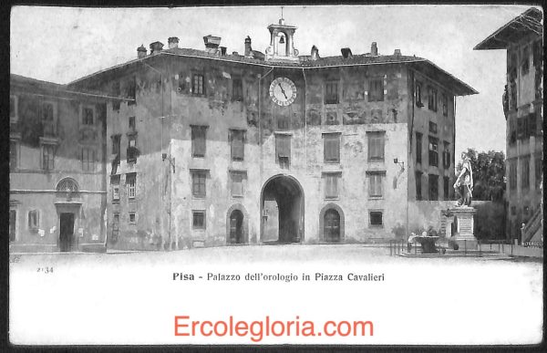 ad0131 - CARTOLINA D'EPOCA - Pisa Città - Palazzo dell' orologio  1918