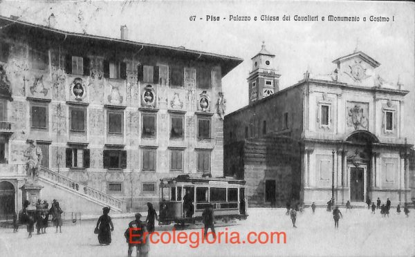 ad0133 - CARTOLINA D'EPOCA - Pisa Città - Palazzo e Chiesa dei Cavalieri