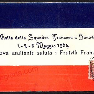 ag1107- CARTOLINA D'EPOCA -Genova Città - Visita della Squadra Francese a Genova