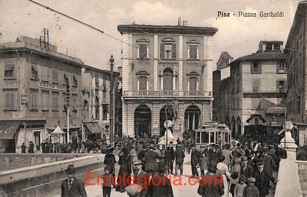 ad0156 - CARTOLINA D'EPOCA - Pisa Città - Piazza Garibaldi  1915