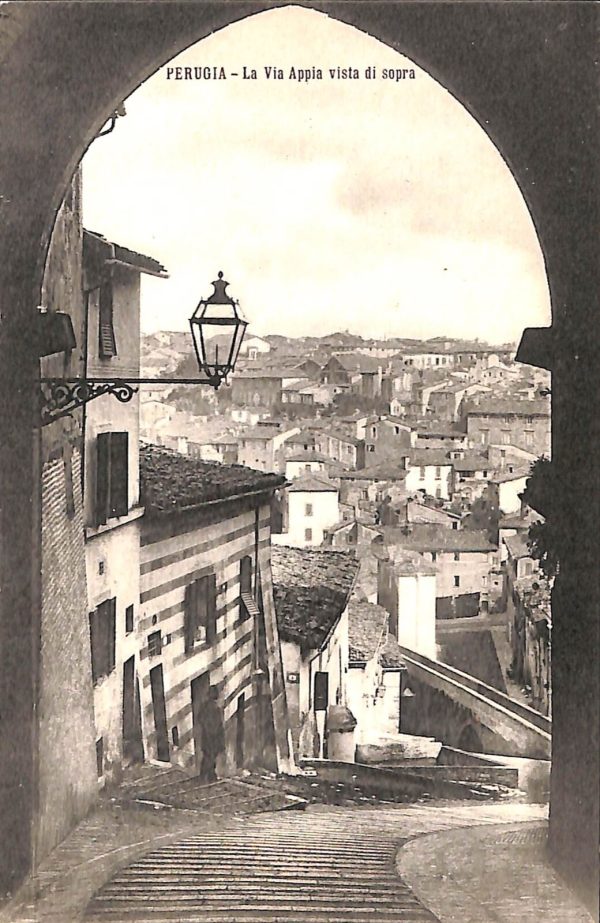 ab8809 - CARTOLINA  D'EPOCA - Perugia Città - La Via Appia