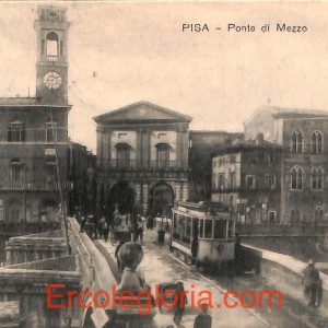 ad0169 - CARTOLINA D'EPOCA - Pisa Città - Ponte di Mezzo  1916