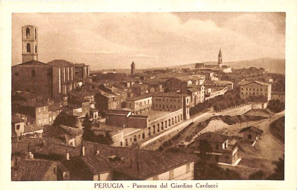 ab8813 - CARTOLINA  D'EPOCA - Perugia Città - Panorama dal Giardino Carducci