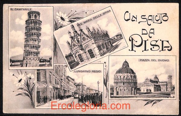 ad0175 - CARTOLINA D'EPOCA - Pisa Città -  Piazza del Duomo  1911