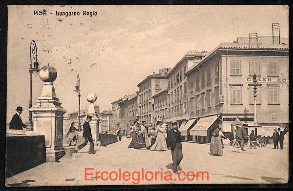ad0177 - CARTOLINA D'EPOCA - Pisa Città -  Lungarno Regio  1916