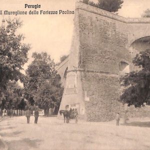 ab8823 - CARTOLINA  D'EPOCA -Perugia Città -IL Muraglione della Fortezza Paolina