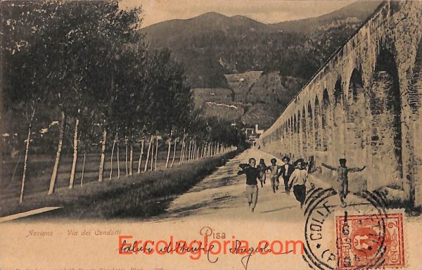 ad0179 - CARTOLINA D'EPOCA - Pisa Città -  ASCIANO Via dei Condotti  1903