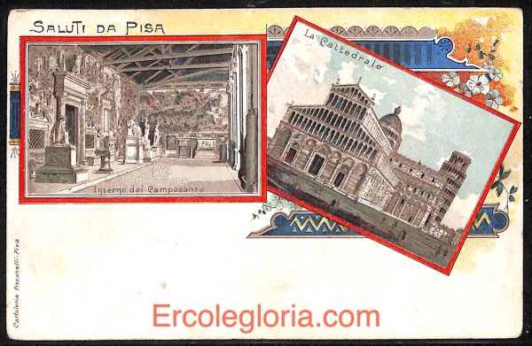 ad0182 - CARTOLINA D'EPOCA - Pisa Città - La Cattedrale  1900