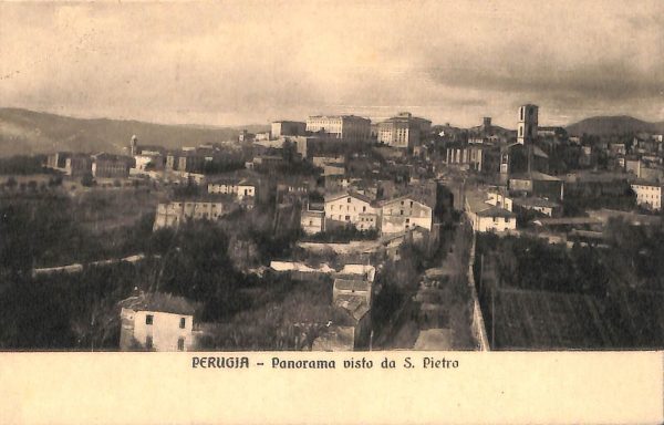 ab8827 - CARTOLINA  D'EPOCA - Perugia Città - Panorama visto da S. Pietro