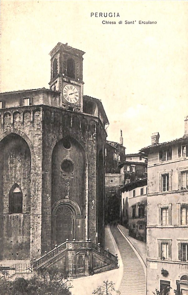 ab8839 - CARTOLINA  D'EPOCA - Perugia Città - Chiesa di Sant' Ercolano