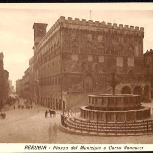 ab8841 - CARTOLINA  D'EPOCA - Perugia Città - Piazza del Municipio