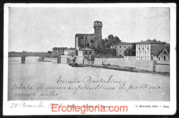 ad0193 - CARTOLINA D'EPOCA - Pisa Città - Piena del ARNO  1904