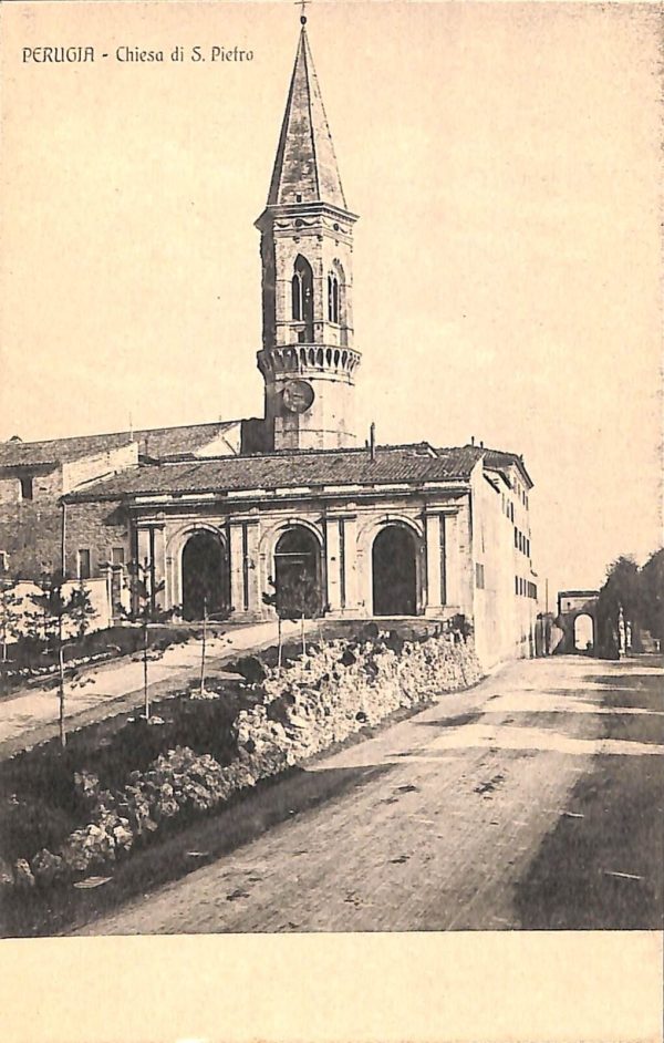 ab8848 - CARTOLINA  D'EPOCA - Perugia Città - Chiesa di S. Pietro