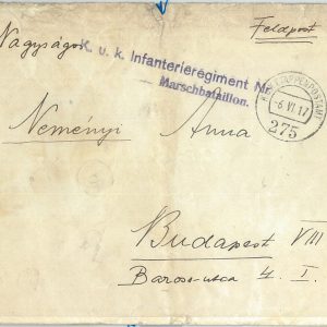 70008 - HUNGARY - POSTAL HISTORY  - FELDPOST Field Mail Cover  1917