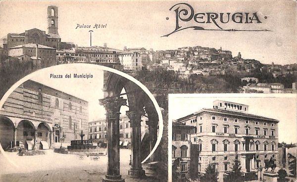 ab8853 - CARTOLINA  D'EPOCA - Perugia Città - Piazza del Munucipio