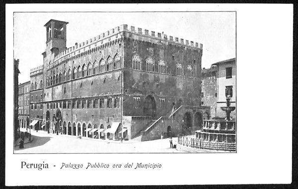 ab8855 - CARTOLINA  D'EPOCA - Perugia Città - Palazzo Pubblico ora del Municipio