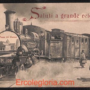 ad0204 - CARTOLINA D'EPOCA - Pisa Città - Saluti a grande VELOCITÀ