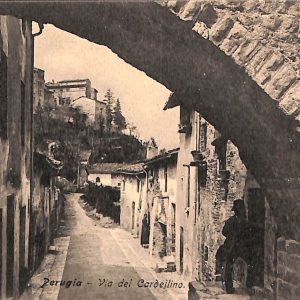 ab8859 - CARTOLINA  D'EPOCA - Perugia Città - Via del Cardellino