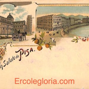 ad0216 - CARTOLINA D'EPOCA  - Pisa Città - Duomo è Campanile  1904