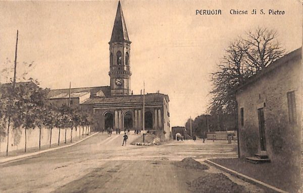 ab8877 - CARTOLINA  D'EPOCA - Perugia Città - Chiesa di S. Pietro