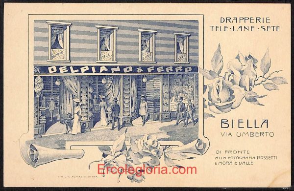 ae1810 - CARTOLINA  D'EPOCA - Biella Città - Via Umberto