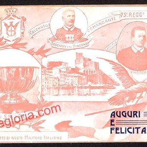 ah3738 - CARTOLINA D'EPOCA - Napoli Città - 75° Reggimento  Fanteria