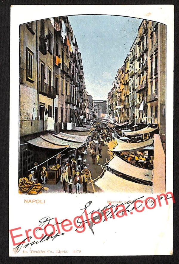ah3742 - CARTOLINA D'EPOCA - Napoli Città - Mercato a Basso Porto