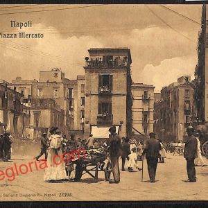 ah3743 - CARTOLINA D'EPOCA - Napoli Città - Piazza Mercato