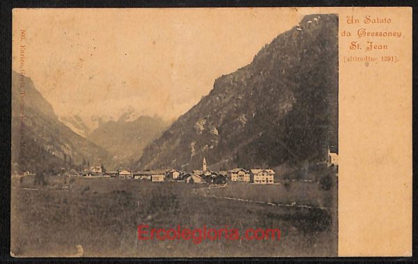 ad9943 - CARTOLINA  D'EPOCA - Aosta Provincia - Gressoney   1901