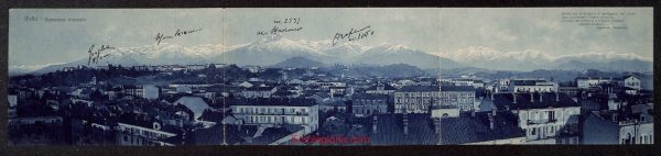 ae1814 - CARTOLINA  D'EPOCA TRIPLA - Biella Città - Panorama