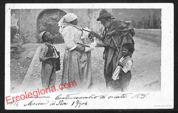 ah3744 - CARTOLINA D'EPOCA - Napoli Città - Costumi Napoletani