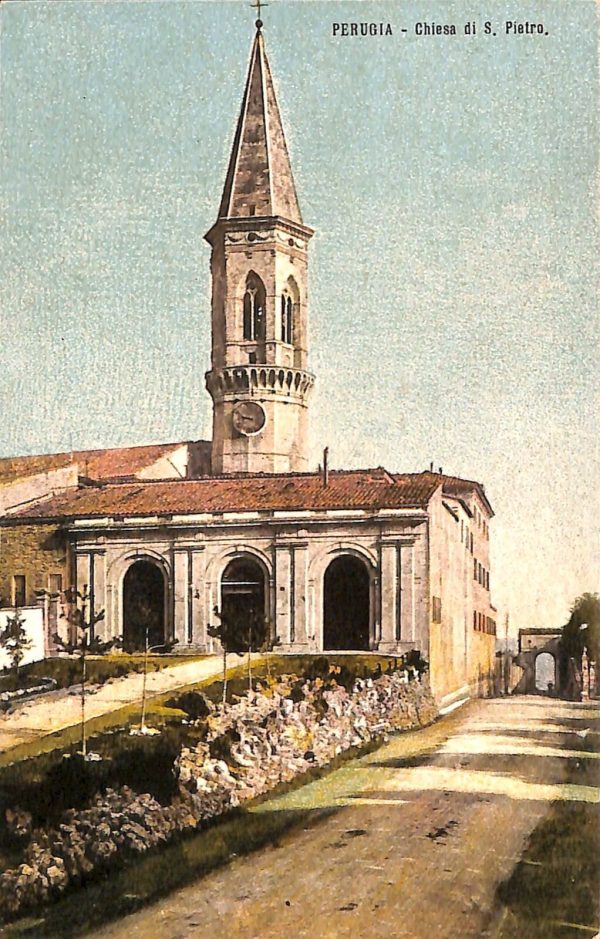 ab8922 - CARTOLINA  D'EPOCA - Perugia Città - Chiesa di S. Pietro