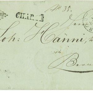 P2895 - ZUMSTEIN 16 II ON COMPLETE FOLDED LETTER, FROM BERNA, 1853, 4 MARGINS