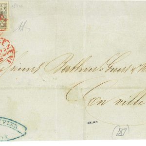 P2896 - SWITZERLAND ZUMSTEIN NR. 10 LUXUS PIECE, on front of cover, Geneve 1850,