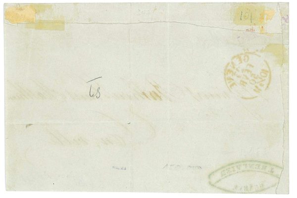 P2896 - SWITZERLAND ZUMSTEIN NR. 10 LUXUS PIECE, on front of cover, Geneve 1850, - immagine 2