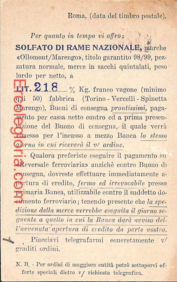 ad7473 - CARTOLINA D'EPOCA - Roma Città - Armando Cicinelli  1922 - immagine 2
