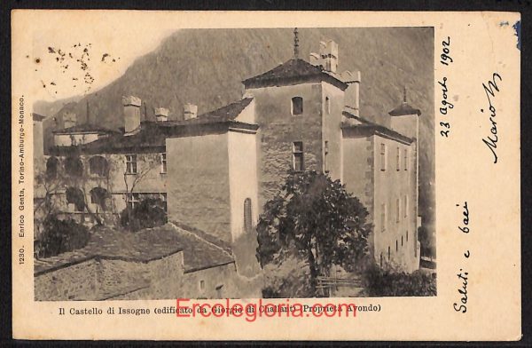 ad9954 - CARTOLINA  D'EPOCA - Aosta Provincia - Issogne   1902