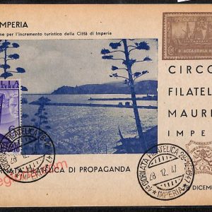 ag4450 - CARTOLINA D'EPOCA - Imperia Città - Circolo Filatelico Maurino