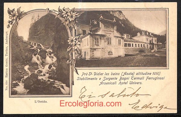 ad9968 - CARTOLINA  D'EPOCA - Aosta Provincia - Pré-Saint-Didier   1903