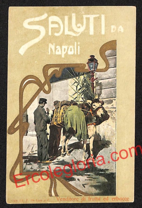 ah3765 - CARTOLINA D'EPOCA - Napoli Città - Venditore di  frutta ed erbacce