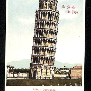 ad0300 - CARTOLINA D'EPOCA - Pisa Città - Campanile - Biglietto d'ingresso