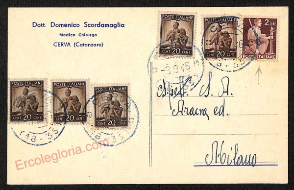 ae4931 - CARTOLINA D'EPOCA - Catanzaro Provincia - Cerva