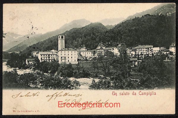 ae1841 - CARTOLINA  D'EPOCA - Biella Provincia - Campiglia   1902