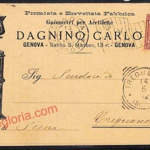 ag1108 - CARTOLINA D'EPOCA DOPPIA - Genova Città - Dagnino Carlo