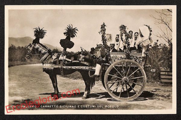 ah5229 - CARTOLINA D'EPOCA - Palermo Città - Costumi Siciliani
